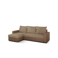 Coltar extensibil reversibil 3 locuri ELTAP, Livio, 237x150x72 cm, lemn/poliester, bej/maro deschis