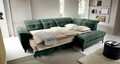 Coltar extensibil dreapta 5 locuri ELTAP, RT-35RAQ, Inferne, 297x210x107 cm, lemn/poliester, verde inchis
