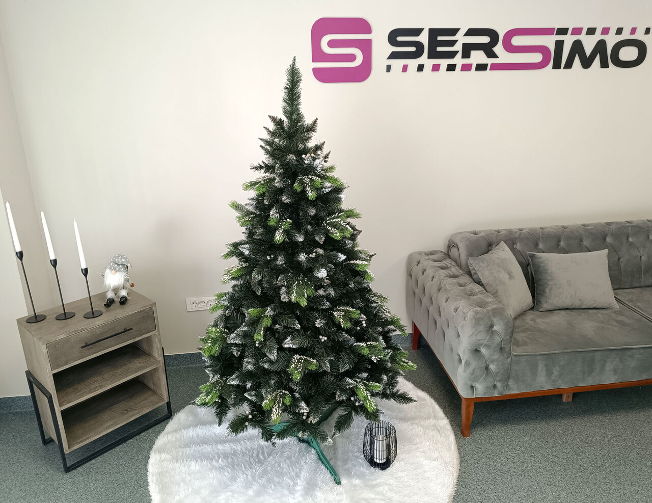 Brad artificial Christmas Deluxe by Sersimo, Diamant, 2D+3D, 180cm