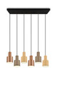 Lustra Agudo, TRIO, 85x27x150 cm, 40W, 6x E27, metal, multicolor