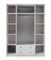 Dulap pentru haine, Rabi, Rb-185-17, 140x210x52 cm, Alb mat