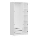 Dulap pentru haine, Hanah Home, Alin, 105x210x52 cm, Alb / Stejar