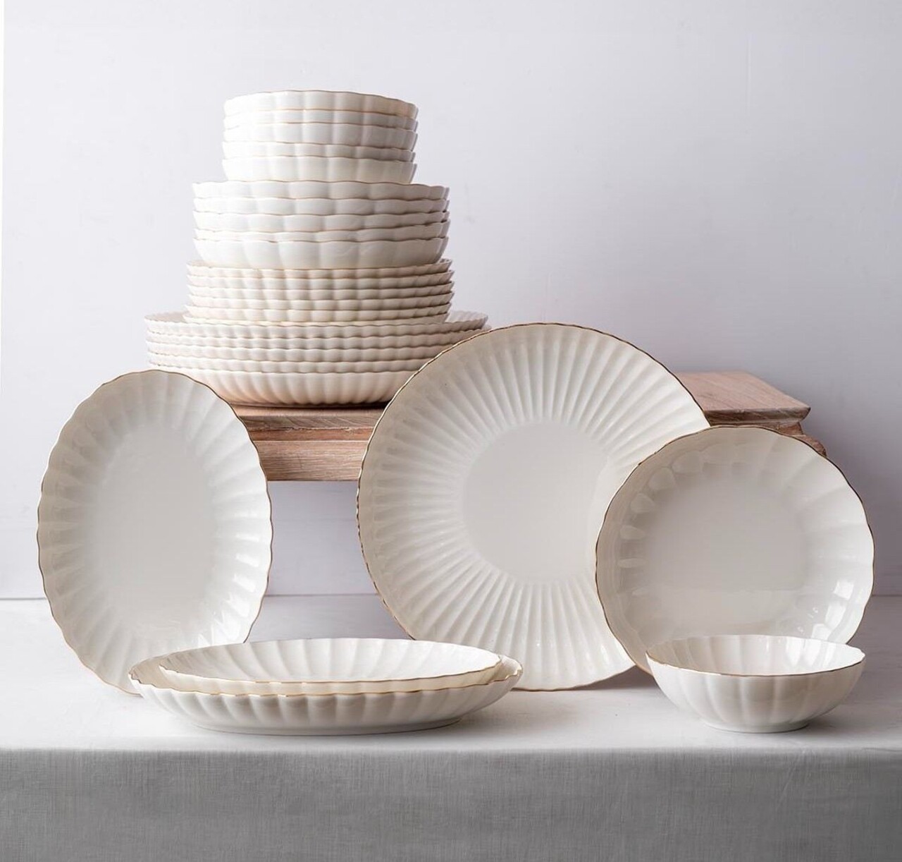Set de cină (27 piese), L'essentiel Maison, 719KTP9867, Farfurie: 20 cm (6 bucăți), Multicolor - view 8