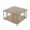 Masuta de cafea, Hanah Home, Bakü, 75x45x75 cm, Antic / Bronz