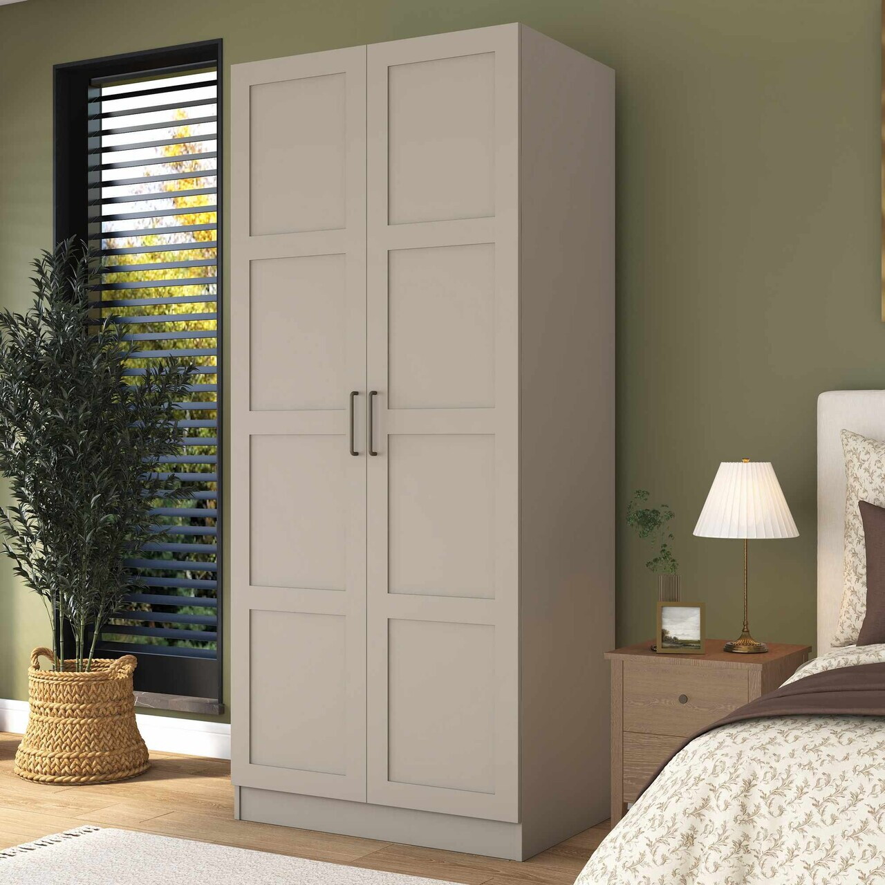 Dulap pentru haine, Hanah Home, BA277, 90x210x57.5 cm, Gresie