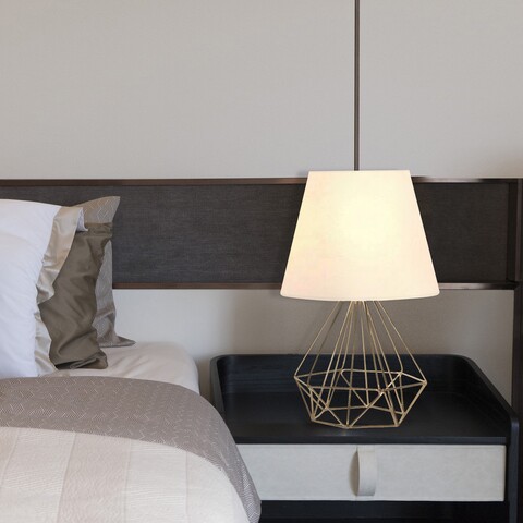 Lampa de masa, ayd - 2498, insignio, 22 x 37 cm, 1 x e27, 60w, crem