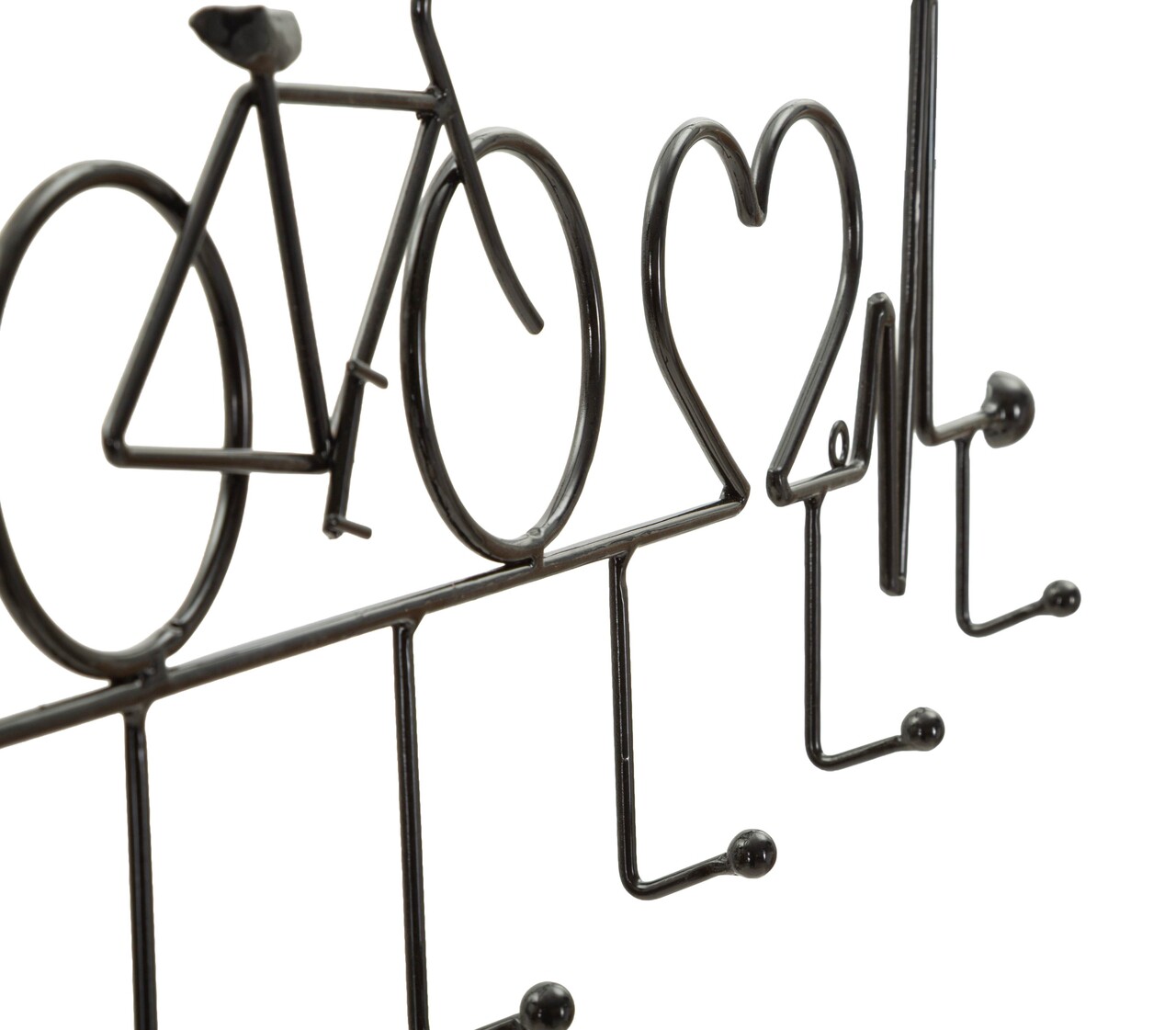 Cuier de perete, Mauro Ferretti, Bicycle, 59x3.2x26.5 cm, metal, negru - imagine 5
