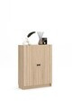 Corp biblioteca, Hanah Home, Bili3 Shelf 2 Lid, 80x105x28 cm, Stejar Sonomo
