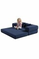 Canapea extensibilă pentru copii, Atelier del Sofa, 326NYR1106, Albastru inchis