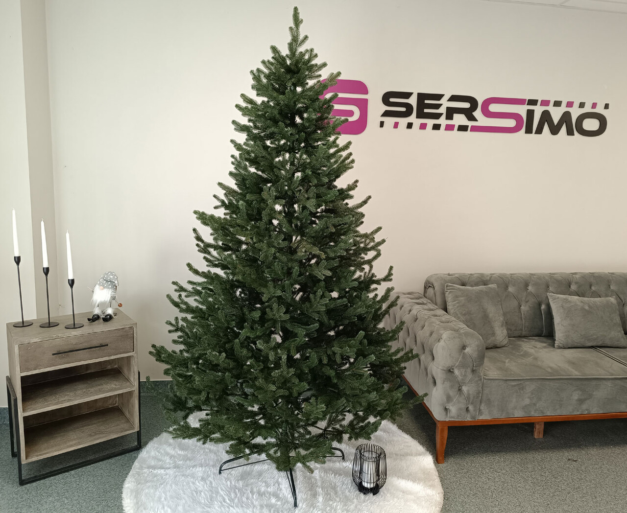 Brad artificial Christmas Deluxe by Sersimo, Viena verde, 3D, 210cm — imaginea 21