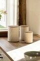 Recipient depozitare cu capac, Wenko, Maya, 1.3 L, 13 x 17 x 13 cm, ceramica/bambus