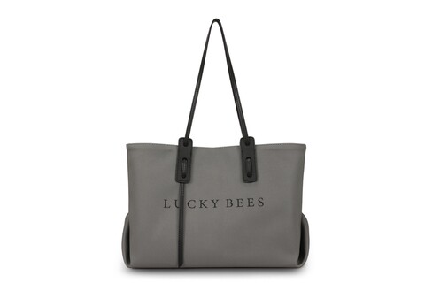 Geanta, Lucky Bees, 379 Grey, piele ecologica, gri