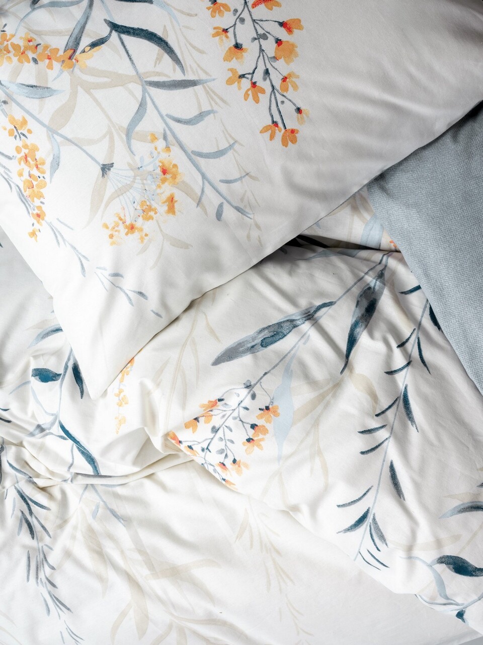 Lenjerie de pat dubla, Hiedra - Indigo Blue, Cotton Box, Bumbac Ranforce - 1 | YEO