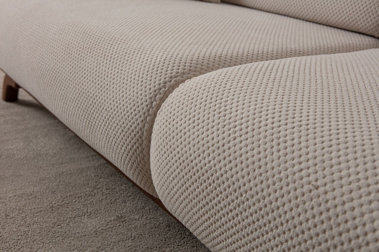 Canapea 3 locuri, Atelier del Sofa, 752EST1145, Lemn de carpen/PAL melaminat, Bej - view 8