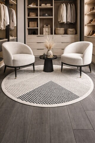 Covor, CLR-7247-HALI-110, 120x120 cm, Poliester, Bej