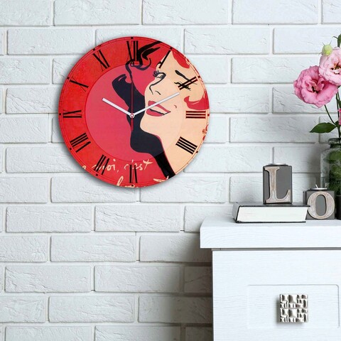 Ceas de perete, 3030ms-063, mdf, ø30 cm, multicolor
