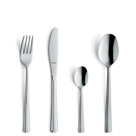 Set tacamuri 24 piese, amefa, rimini, inox