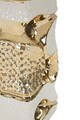 Lampa de masa Florida, Mauro Ferretti, 1 x E27, 40W, 30x43.5 cm, ceramica/fier/textil, alb/auriu