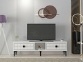 Comoda TV, Hanah Home, Yuka 150, 150x41x30 cm, PAL , Alb