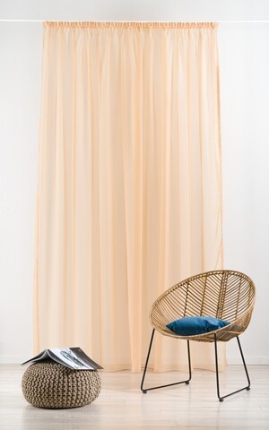 Perdea Imagine, Voal simplu, 300x260 cm, poliester, cappuccino