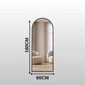 Oglinda Cheval, Hanah Home, Oval 60x180, 60x180x1.5 cm, Negru