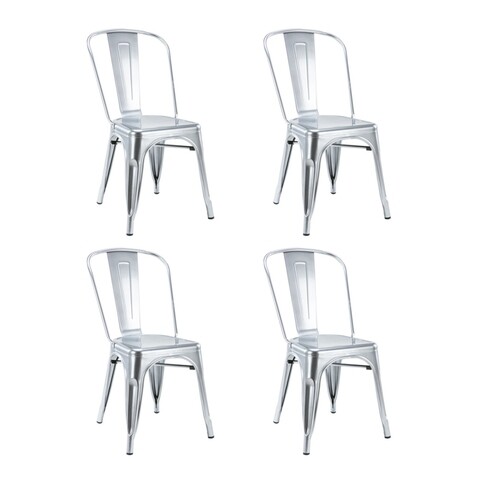 Set 4 scaune Retro, Heinner, metal, silver