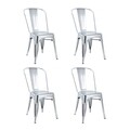 Set 4 scaune Retro, Heinner, metal, silver