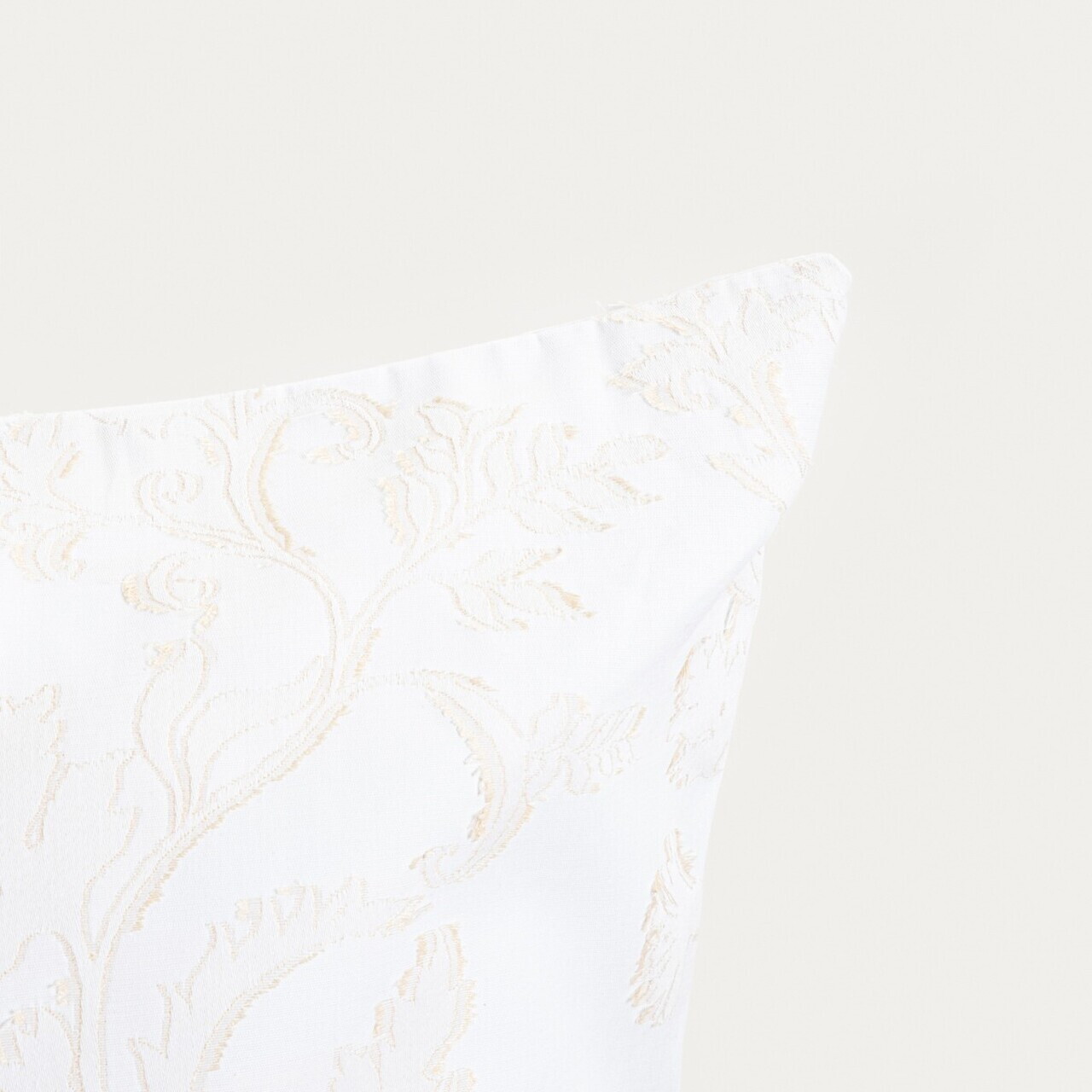 Lenjerie de pat King Size, Jakad, Homla, 200x220 cm, 3 piese, bumbac, tesatura Jacquard, alb/bej - view 6