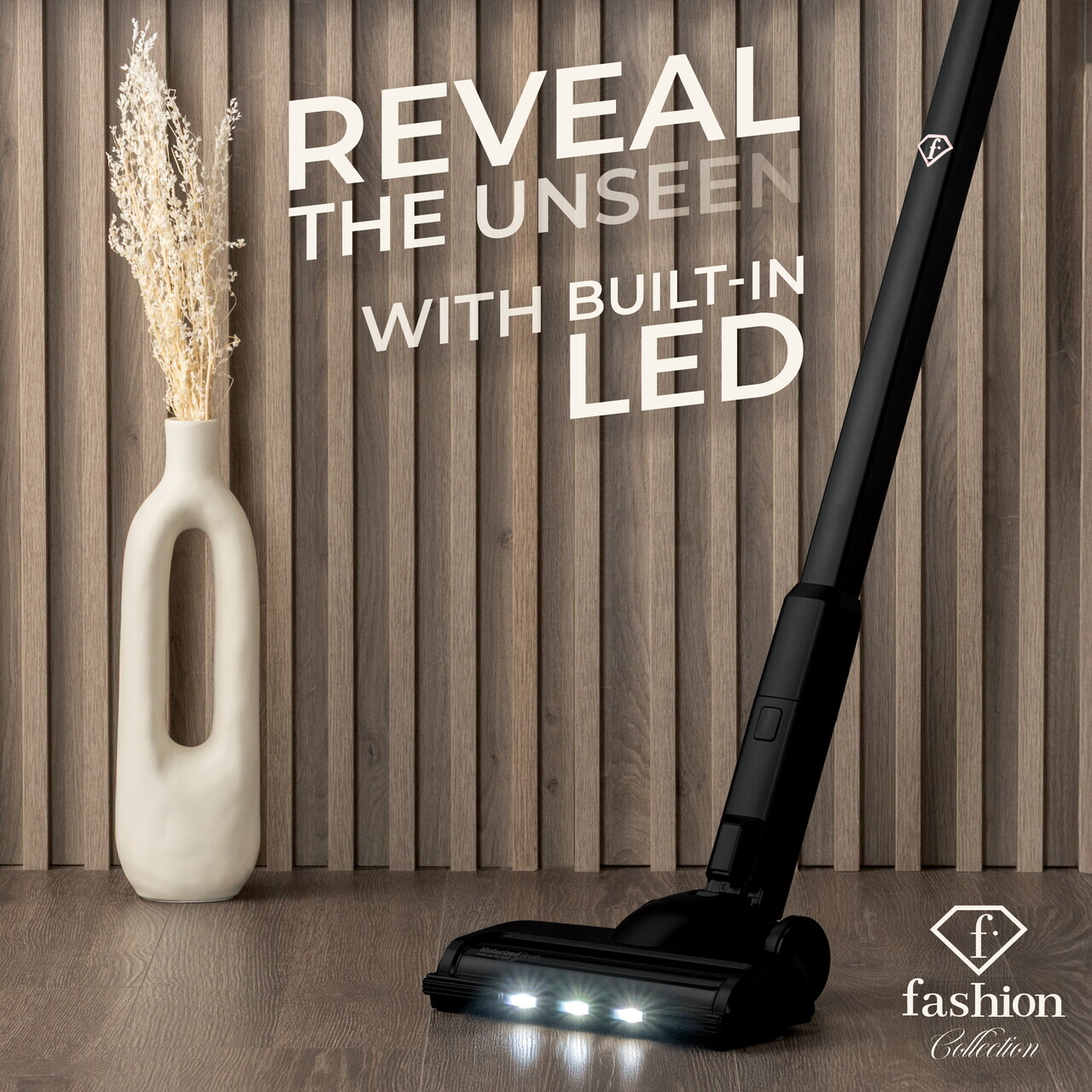 Aspirator vertical Fashion TV, Matte Black-Rose Gold, 250 W, 3 viteze, negru - imagine 15