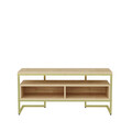 Comoda TV, Retricy, Merrion, 110x35x49.9 cm, PAL, Aur / Stejar