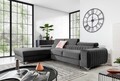 Coltar extensibil stanga 3 locuri ELTAP, LT-04NU, Grayson, 278x205x92 cm, lemn/poliester, gri