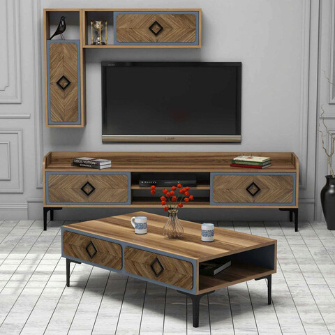 Set mobilier living, Hommy Craft, Samba, Nuc / Albastru Hommy Craft