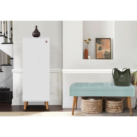 Set de mobilier pentru hol, Hanah Home, Vegas White, Alb / Verde de mare