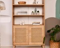 Corp biblioteca, Wolina, Hazeran Bookshelf, 40x90x58 cm, Lemn, Stejar