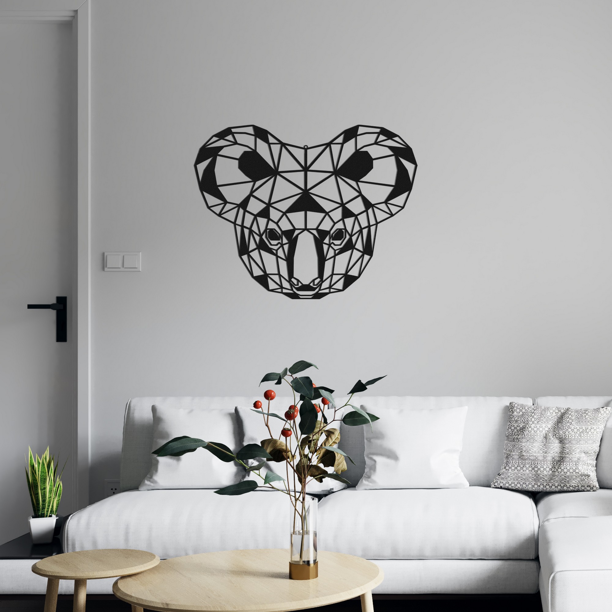 Decoratiune de perete, DEC-BL009, 30 x 40 cm, Negru