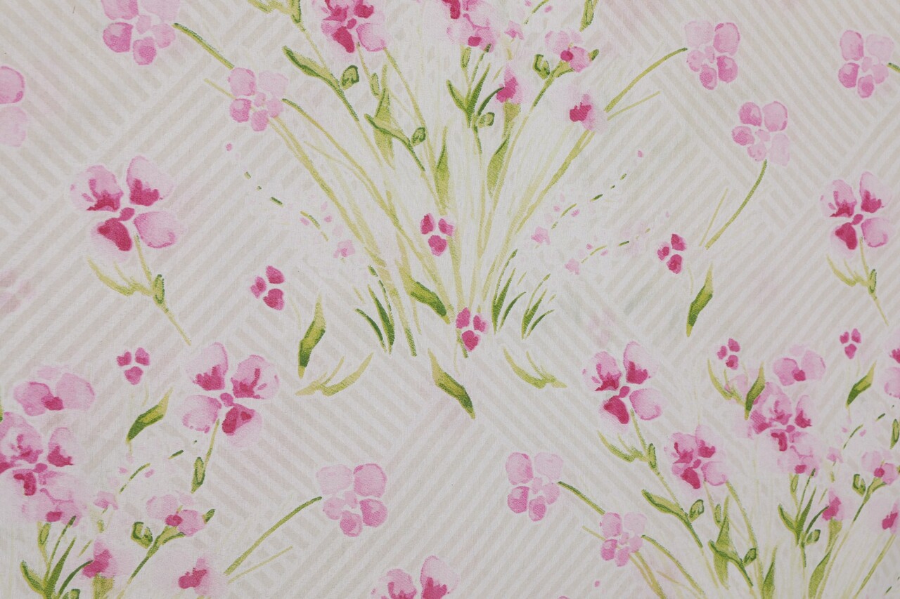 Lenjerie de pat pentru o persoana, Flora, Life Style, 50% bumbac / 50% poliester