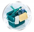 Galeata cu 2 compartimente Combi Box, Leifheit, 2.5 L, plastic, verde