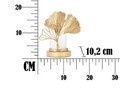 Suport pentru lumanare Leaf, Mauro Ferretti, 17x10.2x18.2 cm, fier/sticla, auriu