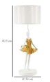 Lampa de masa Dancer, Mauro Ferretti, 1 x E27, 40W, 30x90.5 cm, polirasina/fier, auriu/alb