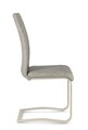 Scaun Kenneth, Bizzotto, 42 x 56 x 102 cm, otel/piele ecologica, grej