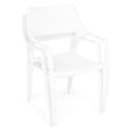 Set 8 scaune + masa, Belluno/Golf, L.240 l.100 H.75 cm, alb