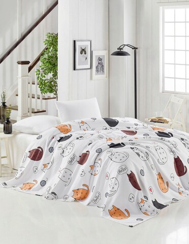 Cuvertura matlasata dubla, hello cats, eponj home, bumbac