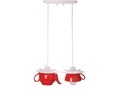 Lustra Tea time, Deco Republic, E27, 2x60W, ceramica, rosu