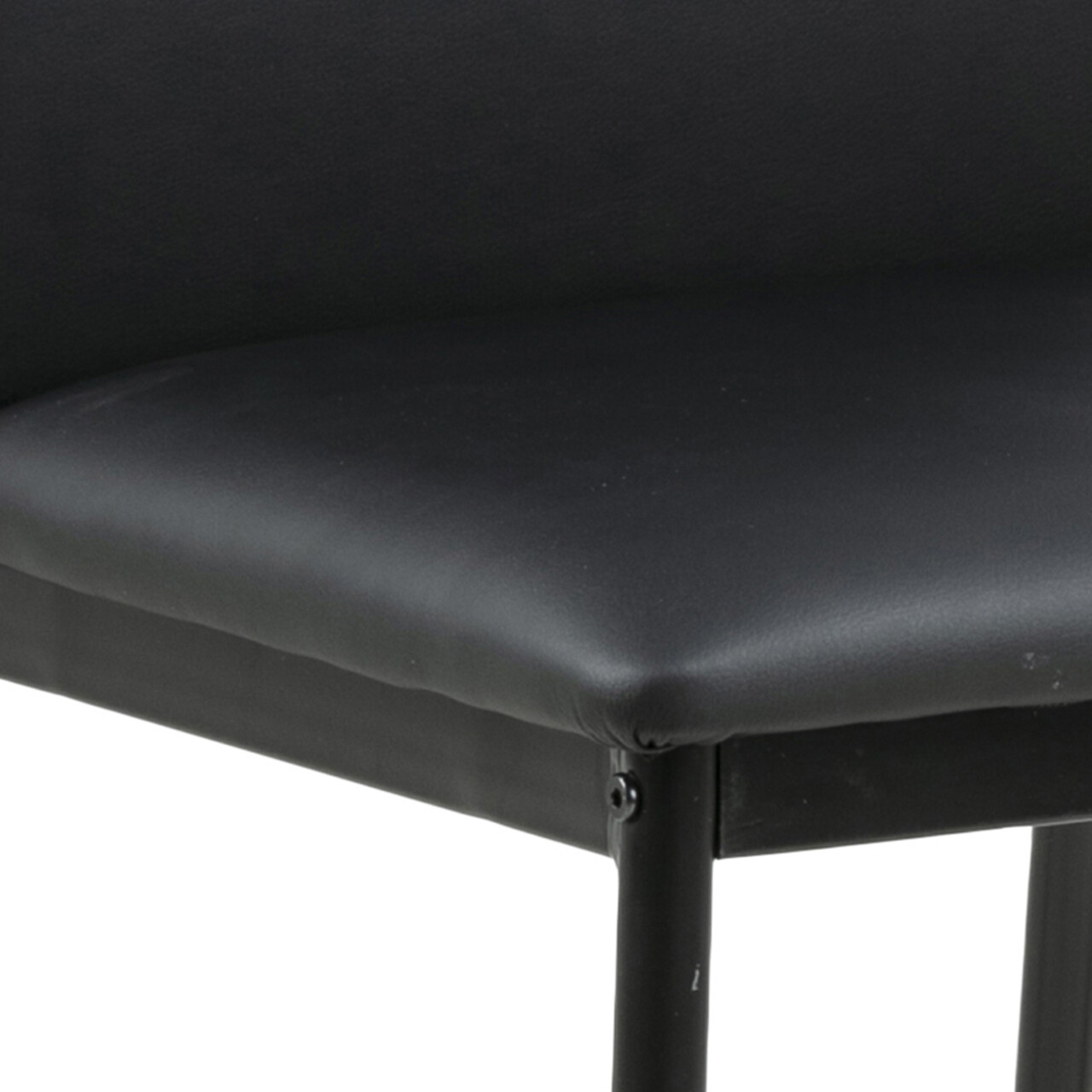 Scaun Demina, Actona, 43.5x53x92 cm, piele ecologica/otel, negru - view 3