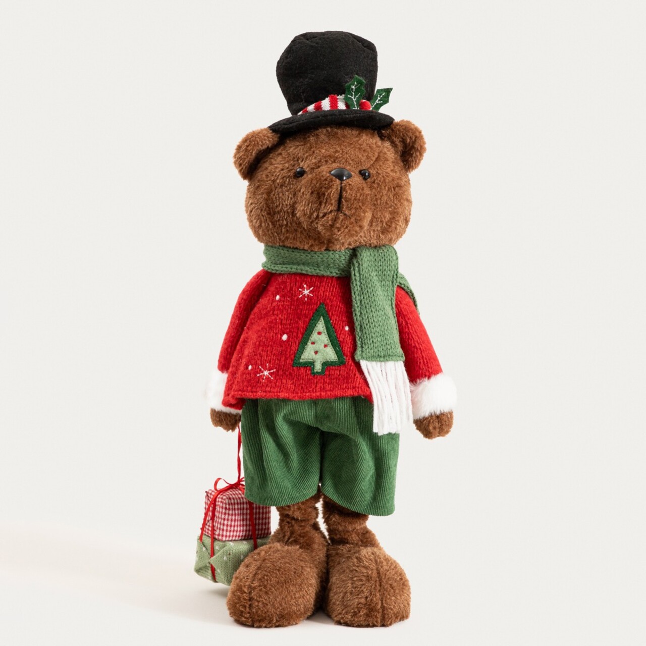 Decoratiune ursulet Nikx, Homla, 47 cm, poliester/metal/lemn, multicolor - 1 | YEO