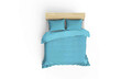 Lenjerie de pat dubla King (EU) (ES), Turquoise, Patik, Bumbac Ranforce