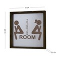 Tablou decorativ, KZM030, MDF, Decupat cu laser, Maro/Alb