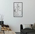 Decoratiune de perete Family, Mauro Ferretti, 40x70 cm, fier, negru