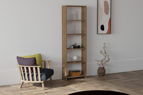 Biblioteca new, puqa design, 50x19.6x160 cm, maro