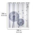 Perdea de dus anti-mucegai, Wenko, Flex Astera, 180 x 200 cm, poliester, gri
